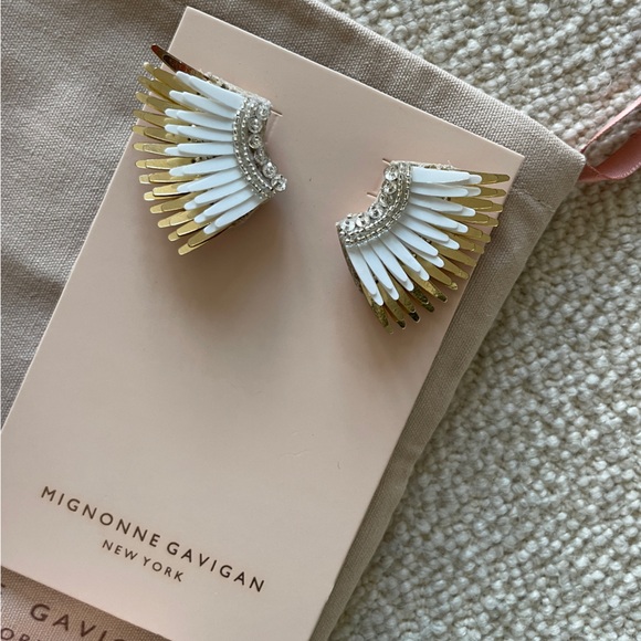 Mignonne Gavigan Jewelry - NWT Mignonne Gavigan Mini Madeline Metallic Earrings in White/Gold